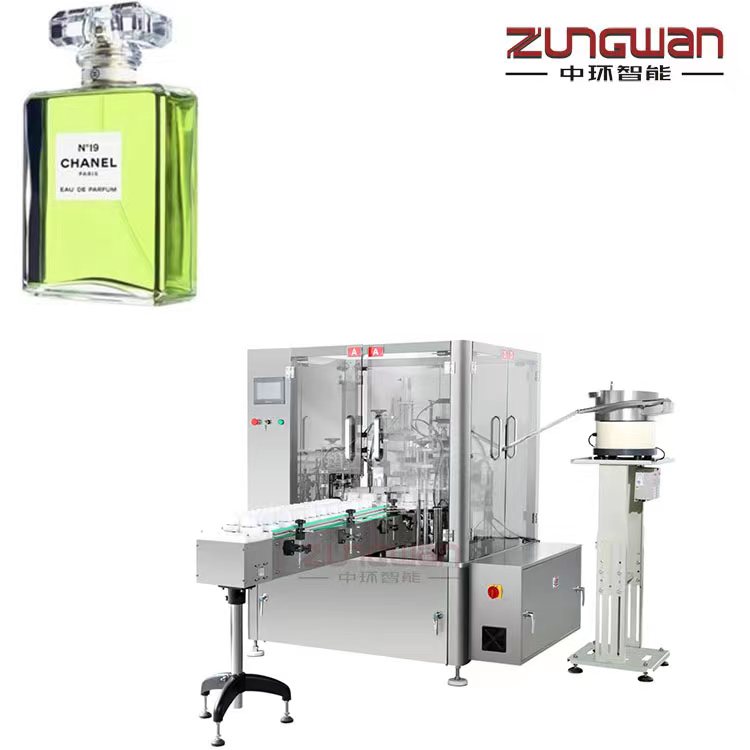 香水灌裝機(jī)天津廠家，香蜜伺服旋蓋機(jī)，香霧灌裝旋蓋生產(chǎn)線